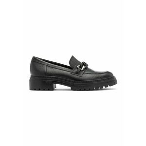 Pantofi loafer de piele cu aplicatie metalica imagine