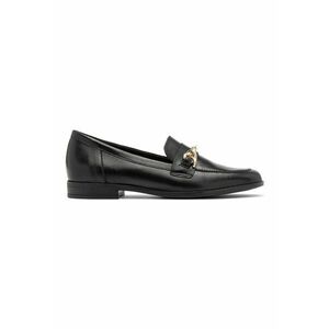 Pantofi loafer de piele cu aplicatie metalica imagine