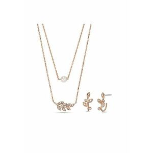 Set bijuterii Pink Blooms JGFTSET1055 - Rose gold imagine