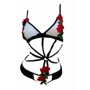 Lenjerie erotica body sexy - sutien cu pushup - chilot tanga - EFAYN imagine