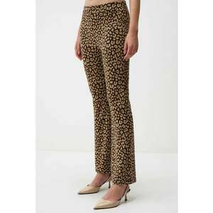 Pantaloni slim fit cu animal print imagine