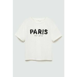 Tricou de bumbac cu text Paris imagine