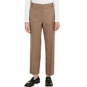 Pantaloni drepti cu model houndstooth imagine