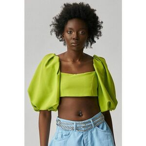 Bluza crop cu maneci supradimensionate tip clopot imagine