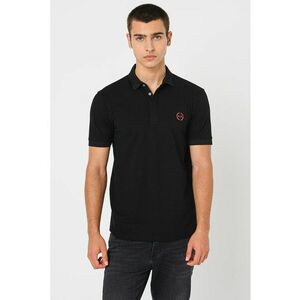 Tricou polo slim fit cu logo discret imagine