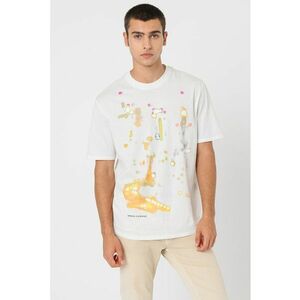 Tricou de bumbac cu imprimeu abstract imagine