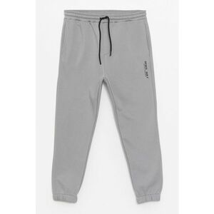 Pantaloni jogger uni cu text discret imagine