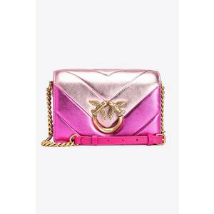 Geanta mica crossbody de piele cu aspect matlasat Love Click imagine