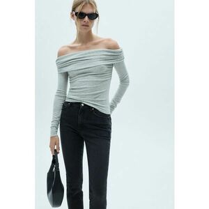 Blugi slim fit crop Claudia imagine