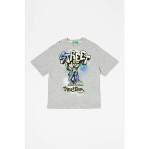 Tricou de bumbac cu imprimeu graffiti imagine