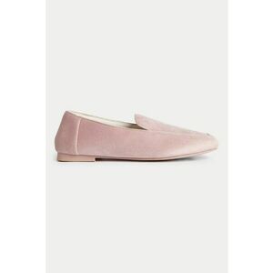 Pantofi loafer de catifea cu varf rotund imagine