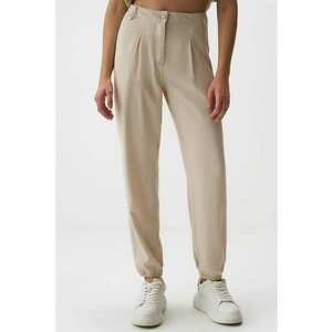 Pantaloni crop din lyocell imagine