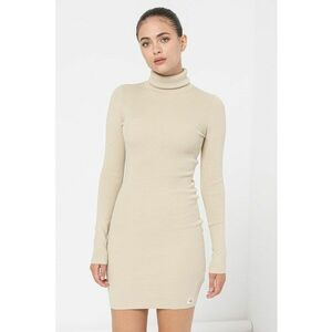 Rochie cambrata de culoare camel imagine