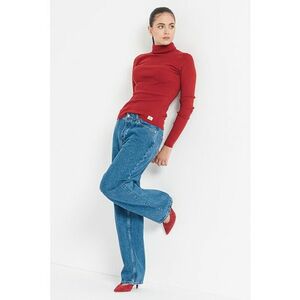 Pulover slim fit cu guler inalt imagine