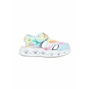 Sandale cu velcro si model colorblock Hearts Lights imagine