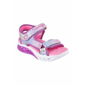 Sandale cu velcro si model colorblock Flutter Hearts imagine