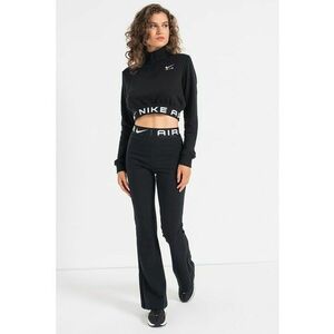 Bluza sport crop cu fermoar scurt si logo imagine