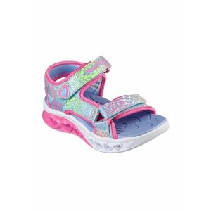 Sandale cu velcro si model colorblock Flutter Hearts imagine