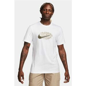 Tricou cu decolteu la baza gatului si imprimeu logo Swoosh imagine