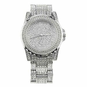 Ceas dama Iced Out + cutie cadou, cu pietricele Bling Diamond imagine