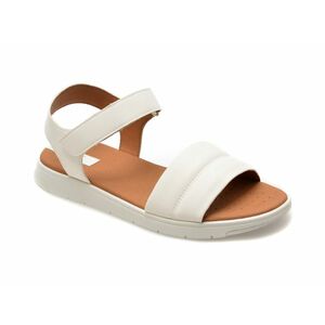 Sandale casual GEOX albe, D45NNC, din piele ecologica imagine