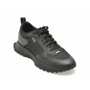 Pantofi sport BOSS negri, 3195, din material textil imagine