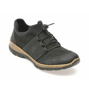 Pantofi casual RIEKER negri, N32X8, din piele ecologica imagine