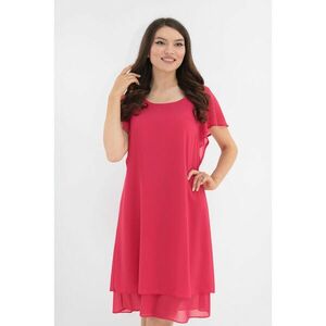 Rochie eleganta roz-grenadine din voaluri suprapuse imagine