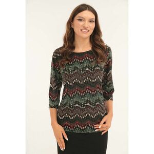 Bluza lejera cu imprimeu multicolor in zig-zag imagine