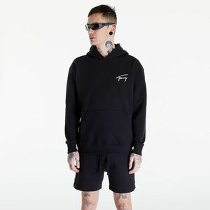 Hanorac Tommy Jeans Relaxed Signature Hoodie Black imagine