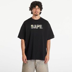 Tricou A BATHING APE Rhinestone Logo Relaxed Fit Short Sleeve Tee Black imagine