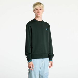 Hanorac FRED PERRY Crew Neck Sweatshirt Night Green/ Ocean imagine