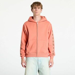 Hanorac PLEASURES Oe Zip Up Hoodie Rust imagine