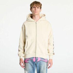 Hanorac PLEASURES Oe Zip Up Hoodie Natural imagine