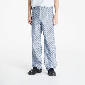 Pantaloni Daily Paper Avery Amba Jeans White/ Blue imagine