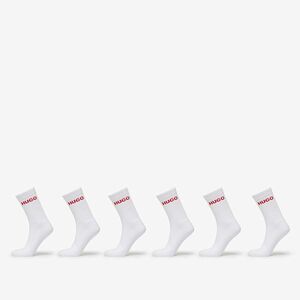 Hugo Boss Rib Logo Sock 6-Pack White imagine