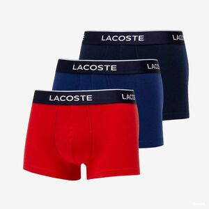 LACOSTE Underwear Trunk 3-Pack Navy Blue/ Red/ Methylene imagine