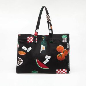 Geantă Carhartt WIP Canvas Graphic Beach Bag Isis Maria Dinner Print/ Black imagine