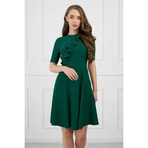 Rochie DY Fashion clos verde cu volan pe bust imagine