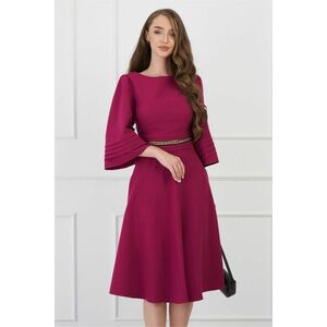 Rochie DY Fashion magenta cu lant in talie imagine