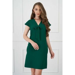 Rochie DY Fashion verde cu funda la decolteu imagine