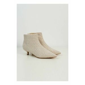 Botine Ema ivory din tweed imagine