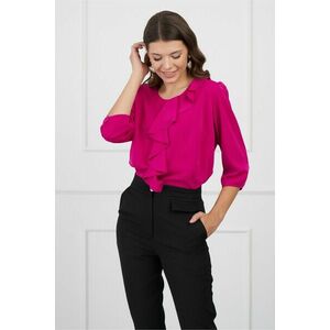 Bluza Sore fucsia cu volan imagine