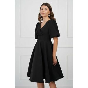 Rochie MBG neagra cu maneci bufante imagine