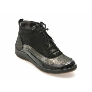 Ghete casual SUAVE negre, 18511, din piele naturala imagine