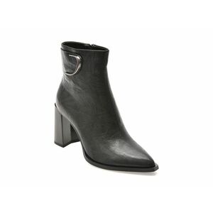 Botine casual EPICA negre, 1F6641, din piele naturala imagine