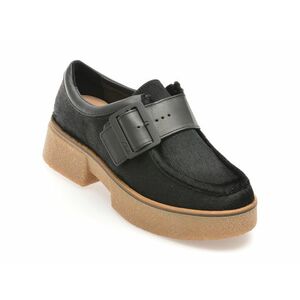 Mocasini casual CLARKS negri, LINOMON, din piele naturala imagine