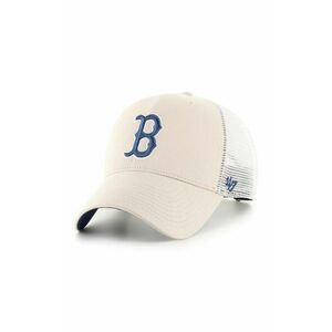 47brand sapca MLB Boston Red Sox culoarea bej, cu imprimeu imagine