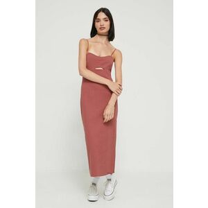 Abercrombie & Fitch rochie culoarea roz, midi, mulata imagine