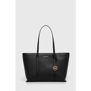 MICHAEL Michael Kors poseta de piele culoarea negru imagine